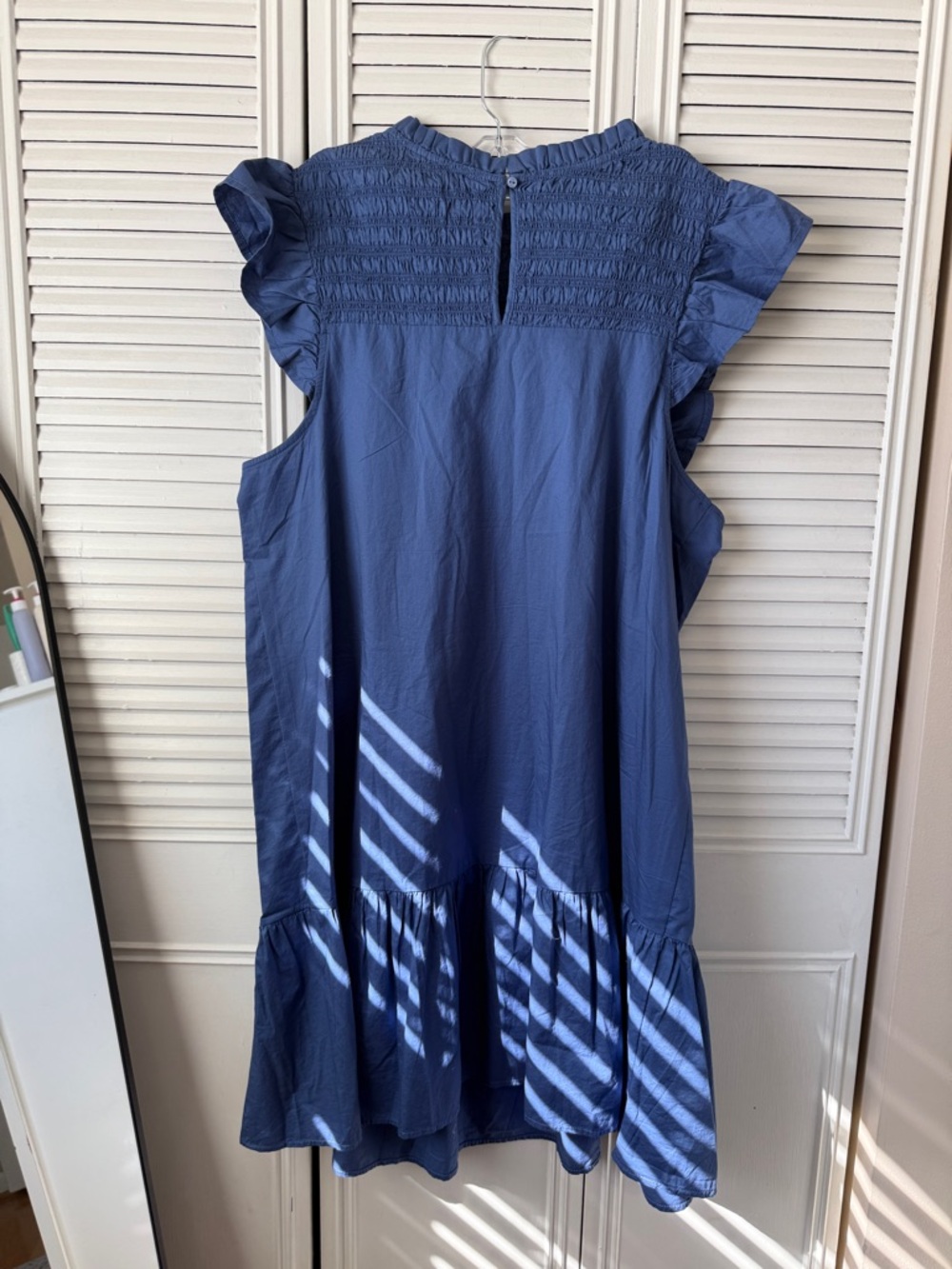 Old Navy Blue Ruffle Smocked Dress - Picture 6 of 7